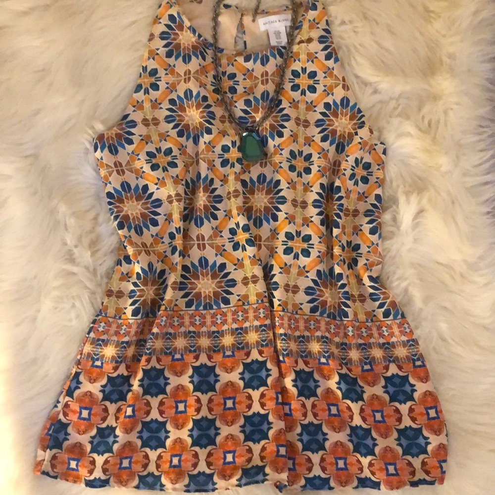 Moroccan Print High Neck Tank